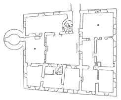 Inzlingen, Grundriss des Erdgeschosses, Aufnahme Buhart kurz vor 1970; aus: Wagner, Oberrhein (2003)