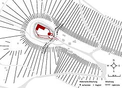 Planskizze der Anlage nach Geo-Portal Baden-Württemberg (Datenquelle: LGL, www.lgl-bw.de), Entwurf: Christoph Engels