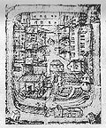 Plan der Burg um 1547 von Michael M�ller( aus Presche 2014, Abb. 28)