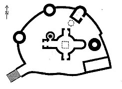 Grundriss der Krukenburg (aus Stephan, Solling im Mittelalter, S. 173)