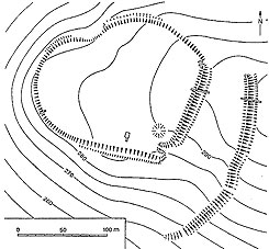 Plan der Wallanlage Laar (aus Sippel 2017, S. 80)