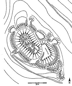Plan des Kleinen Gudenbergs (aus K�ntzel 2010, S. 276)