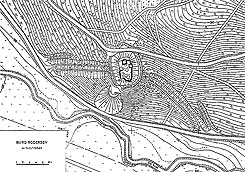 Lageplan der Burg Rodersden (aus Sippel 2015, S. 150)
