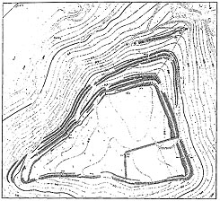 Die Befestigungen auf dem D�rnberg (aus Hermann 1994)