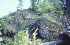 Oberburg mit Mauerresten, Foto: H. Wagner (2002)