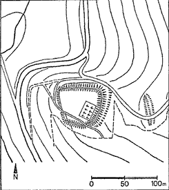 Plan der Wallanlage Knickhagen (aus Sippel 1993)