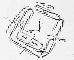 Plan der Burg Sensenstein (aus Oppermann, Schuchhardt, S. 32)