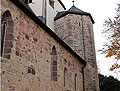 Stiftskirche mit dem sechseckigen Turm (Foto Eismann 2018)