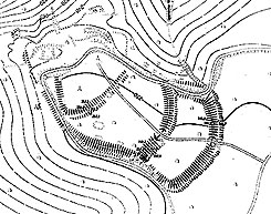 Plan der Anlage auf den Eberschtzer Klippen (aus Gensen 1991)