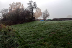 Gel�ndekante des Burgareals zur Weser hin (Foto Eismann 2018)