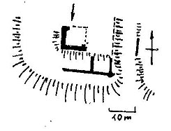 Plan der Ruine Ropperhausen (aus Knappe 1995, S. 150).
