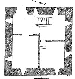 Grundriss des Wohnturms (aus Seib 1973, S. 79)