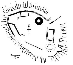 Plan der Burg Reichenbach (aus Knappe 1995, S. 55)