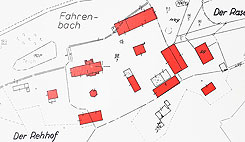 Plan des Gutes Fahrenbach (aus Zietz 1995, S. 612)