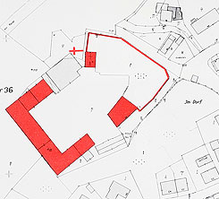 Plan des Gutes Bischhausen (aus Zietz 1995, S. 589)