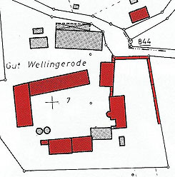 Plan des Guts Wellingerode (aus Zietz,Wiegand, S. 410)