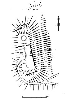 Plan der Burg Landeck (aus Sippel 1989)
