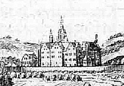 Das Schloss von Merlau auf einem Stich von Merian