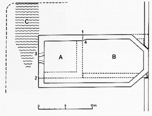 Plan von Kirche und Kemenate Niederkaufungen (aus Sippel 2011, S. 505)