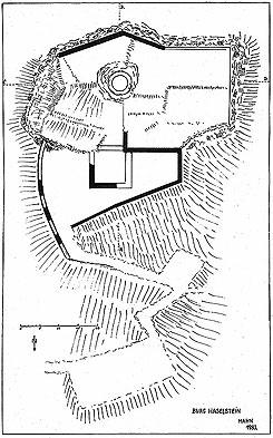 Haselstein, Grundrissplan (nach: Hahn 1983, S. 38)