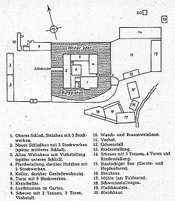 Grundriss der Gesamtanlage (nach: Luckhard 1957, S. 106 Abb. 3)