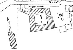 Die Brandsburg 1777 (aus Buseck 1986, S. 224)