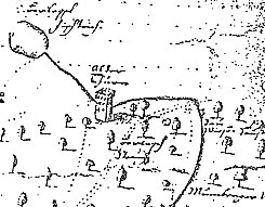 Abbildung des Turms von 1734 (aus Schneider 2003, S. 12)