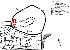 Lageplan des Schattenbergs (aus Koch 1997, S. 49)