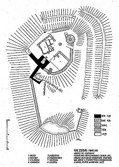 Baualterplan der Gesamtanlage (nach: Rudolph / Hilfenhaus 2006, S. 17 Abb. 3)