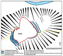 Schematischer Grundrissplan der Braburg; Entwurf: Thorsten Sonnemann (2019)