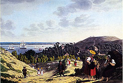 Peter Suhr: Ansicht des Sllbergs um 1827