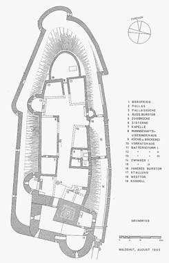 Kssaburg, Grundriss, aus: Wellenreuther, Kssaburg (1965/66)