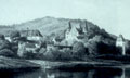 Schloss Allner, Aquarell (1888) von J. Scheiner, aus: Paul Steinebach, Jakob und Wilhelm Scheiner, Siegen 1986.