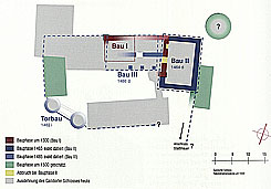 Bauphasenplan der Schlosses Gaildorf (aus Lohrum, Bedal 2010, S. 32)
