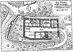 Grundriss, aus: E. Wenzel, Die Burg Tannenberg und ihre Besitzer, in: Der Burgwart 18 (1917), S. 9