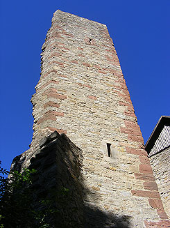 Bergfried. Feldseite. Foto: J. Friedhoff 2017.