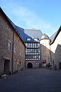 Innenhof der Burg Spangenberg. Foto: J. Friedhoff 2018.