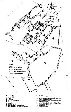 Grundriss, in: W. Einsingbach, Beilstein. Burgruine. Bad Homburg v. d. H�he 1978