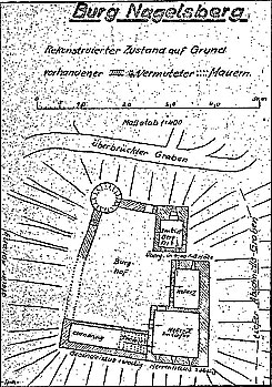 Grundriss von Burg Nagelsberg (aus Rauser 1984, S. 515)