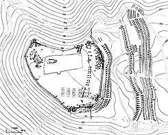 Plan der Kesterburg auf dem Christenberg (aus Strickhausen 2017, S. 104)