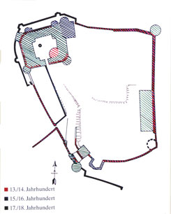 Baualtersplan Schloss Montabaur, aus: Markus Wild, Schloss Montabaur (1994)