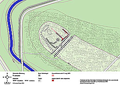 Projektion der Befunde von A. Lorig (1979) nach Frie/Morrissey, 2020 in eine Planskizze nach Geo-Portal Baden-Wrttemberg (Datenquelle: LGL, www.lgl-bw.de), Entwurf: Christoph Engels