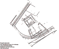 Henrichenburg, Grundriss, aus: Landschaftsarchologischer Park Henrichenburg, Castrop-Rauxel: Grnflchenamt 1999.