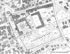 Lageplan des Schlosses, aus: Kurzinventar KD Illertissen (1967)