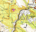 Die topographische Lage der Burg Zuvr auf der Karte 1:25.000