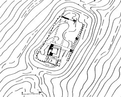 Die Burg Lnyvr. Grabungsgrundriss der Kernburg (Istvn Feld)