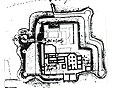 Die Bischofsburg in Vc im 17. Jh. (Militrvermessung)