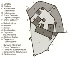 Grundrisskonstruktion der Burg, aus: H. K. Stoffers, Kulturdenkm�ler in Hessen. Landkreis Marburg-Biedenkopf I, Stuttgart 1993, S. 102