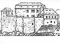 Romrod 1825 vor dem historischen Um- und Ausbau, aus: W. Friedrich, Schloss Romrod. Der Wald als Grundlage einer Herrschaft, in: Holz in der Burgenarchitektur, Braubach 2004, S. 144