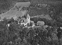 Luftaufnahme. Historische Postkarte, aus: EBI-Dokumentation Lichtenfels